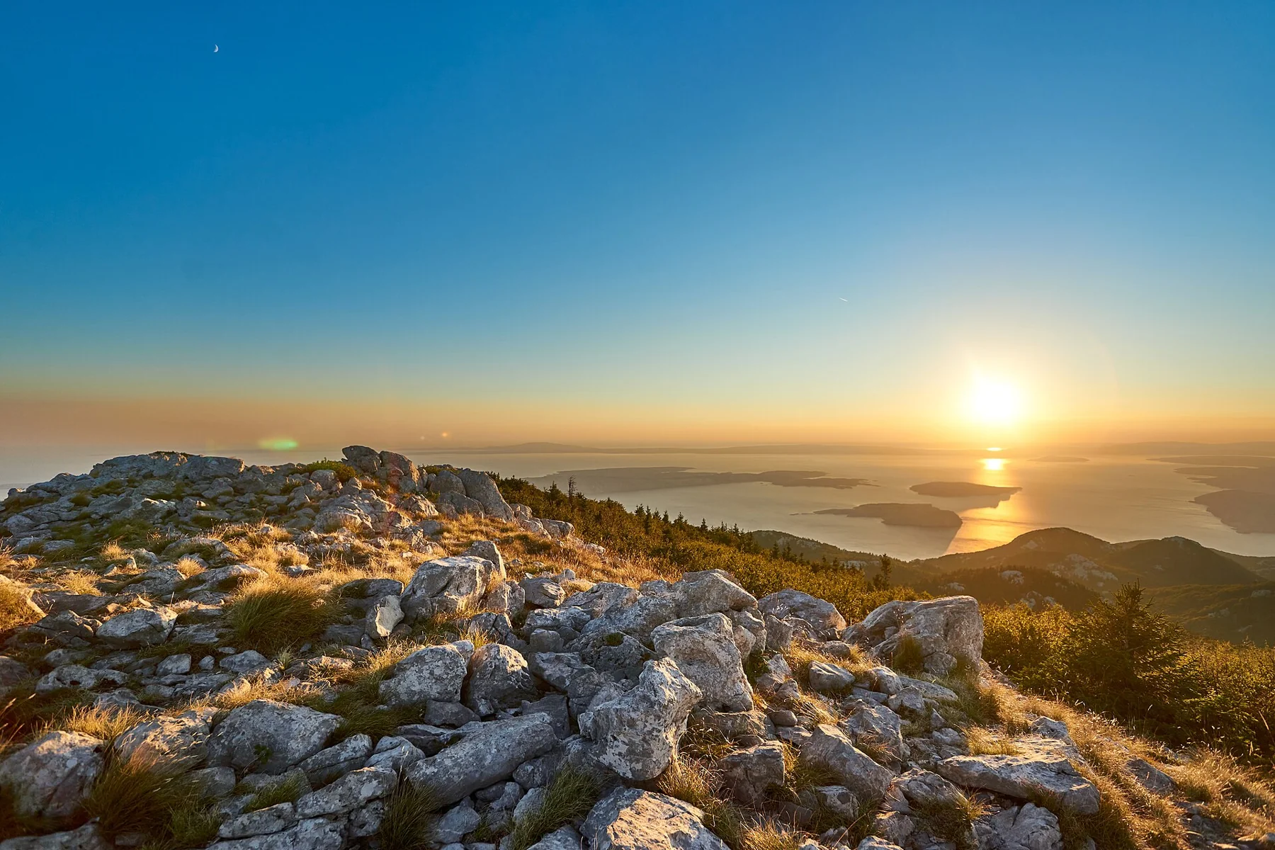 The islands of Kvarner, seen from Northern Velebit